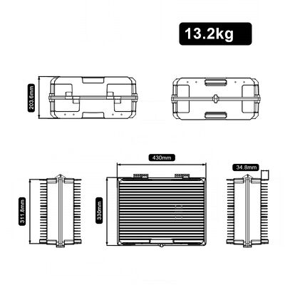 Waterpfoof RF Signal Blocker 2 3 4 5G WiFi GPS VHF UHF drone signal aluminum Jammer outdoor