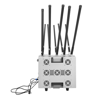 1km 10 চ্যানেল 433mhz 868mhz 2.4ghz 5.8ghz ড্রোন জ্যামার ইন্টিগ্রেটেড ডিটেকশন ডিভাইস