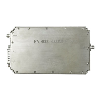 4000-8000MHz 50W উচ্চ লাভ ড্রোন এমপ্লিফায়ার মডিউল 47dB লাভ স্থিতিশীল 1dB আউটপুট