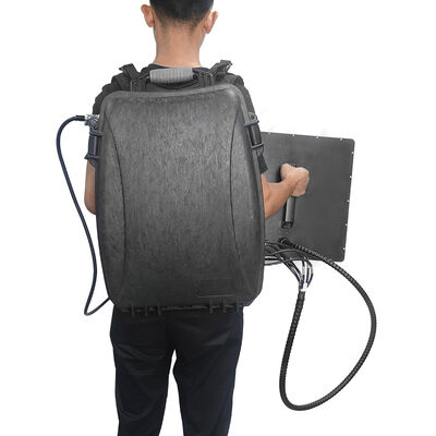 TX-BF05 সিকিউরিটি এন্টি-ড্রোন জ্যামার∙ Backpack Style 1000-2000M Long Range Drone Signal Jammer with Dual Charging